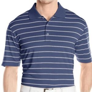 Adidas Golf Men's Classic Navy Stripe Polo Shirt Top  